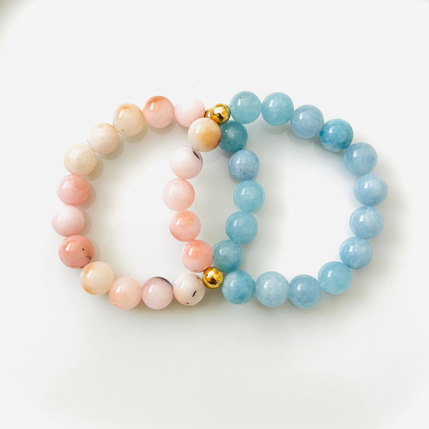 Aquamarine and Pink Opal Bracelet - Ima Artistry
