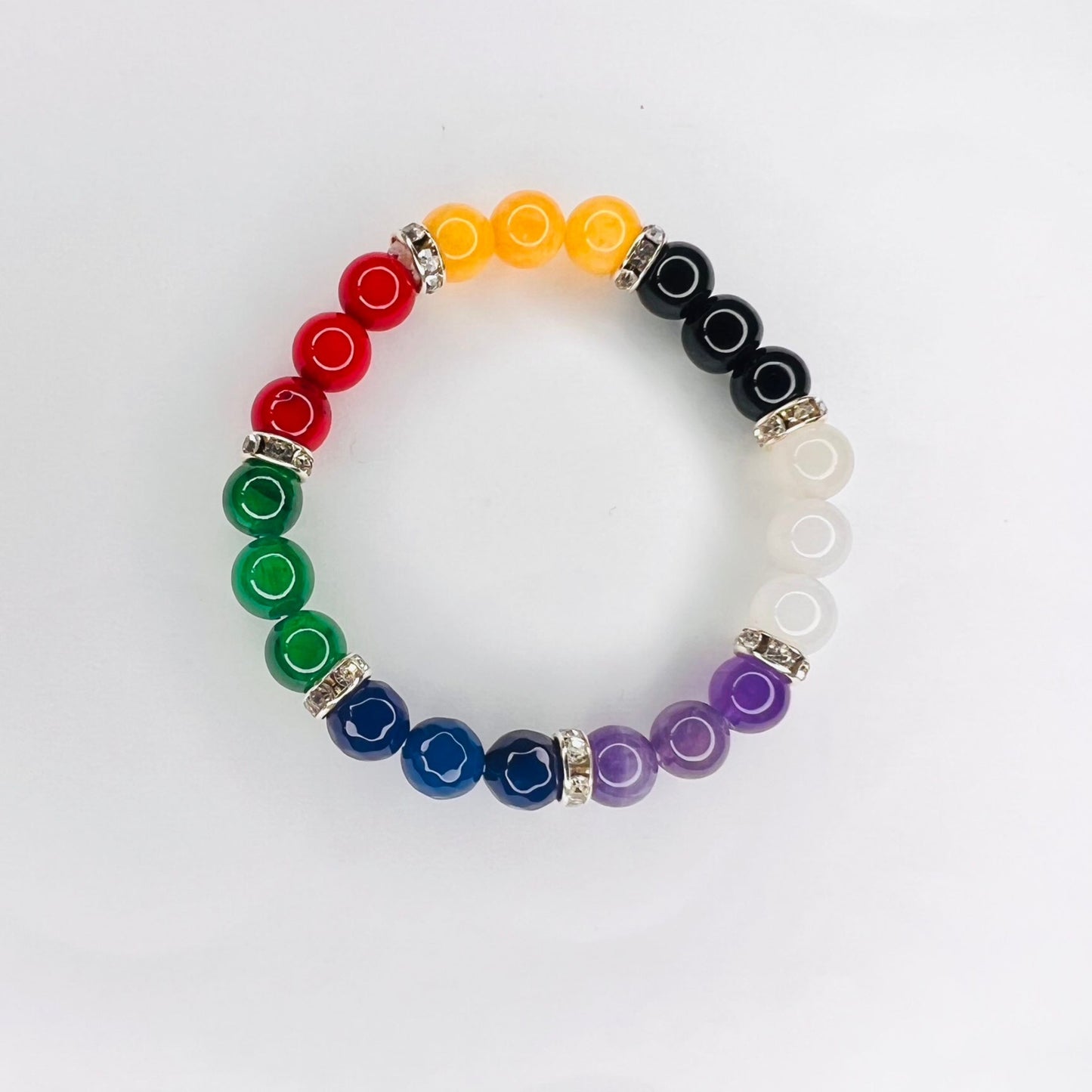 Unisex Rainbow Gemstones Bracelet Ima Artistry