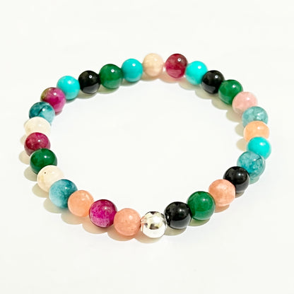 Unisex Colourful Gemstone Bracelet - Ima Artistry 