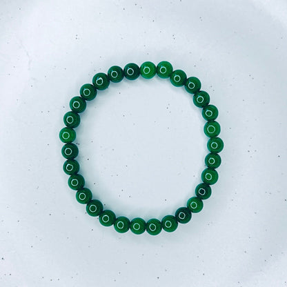 Green Agate Gemstones Beaded Bracelet for Men and Women - Ima Artistry 