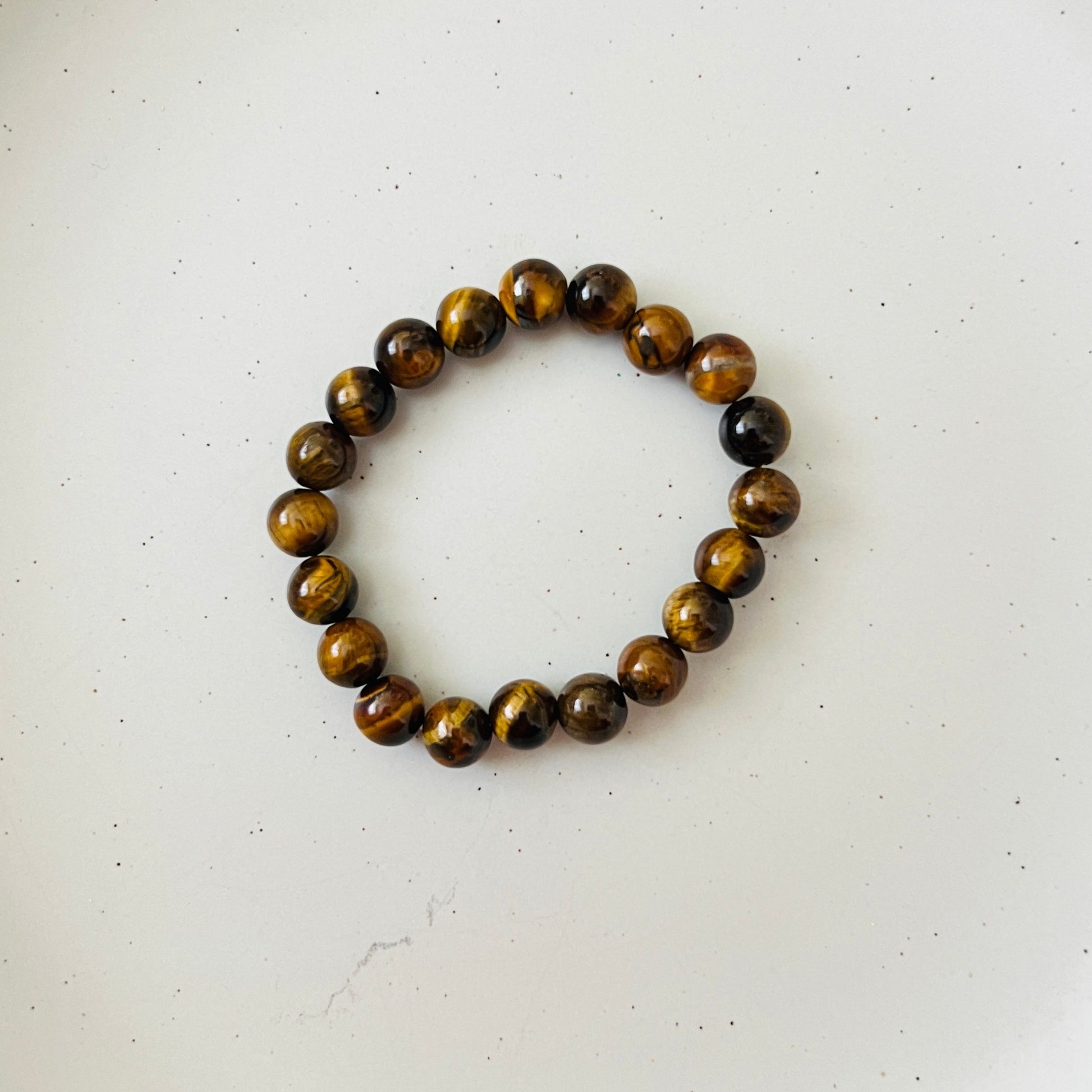 Tiger Eye Semi Precious Gemstones Bracelet for Men and Women Ima Artistry