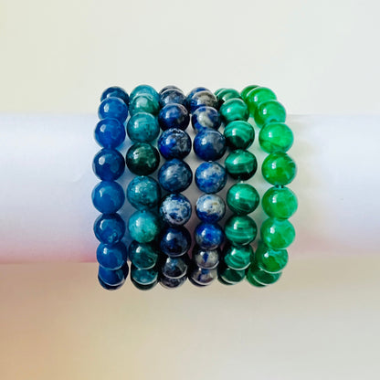 Unisex 8mm Semi Precious Gemstones Bracelet Ima Artistry