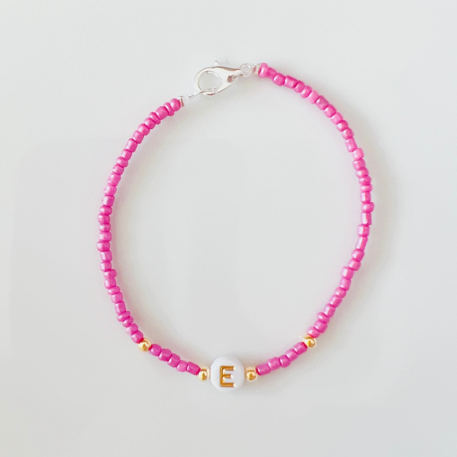 Name and Initial Magenta Bracelet - Ima Artistry 