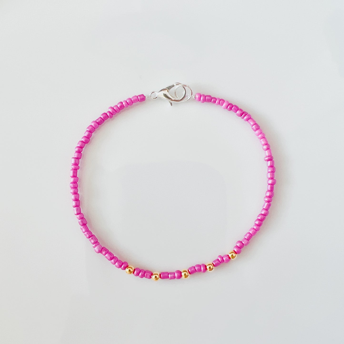 Name and Initial Magenta Bracelet - Ima Artistry 