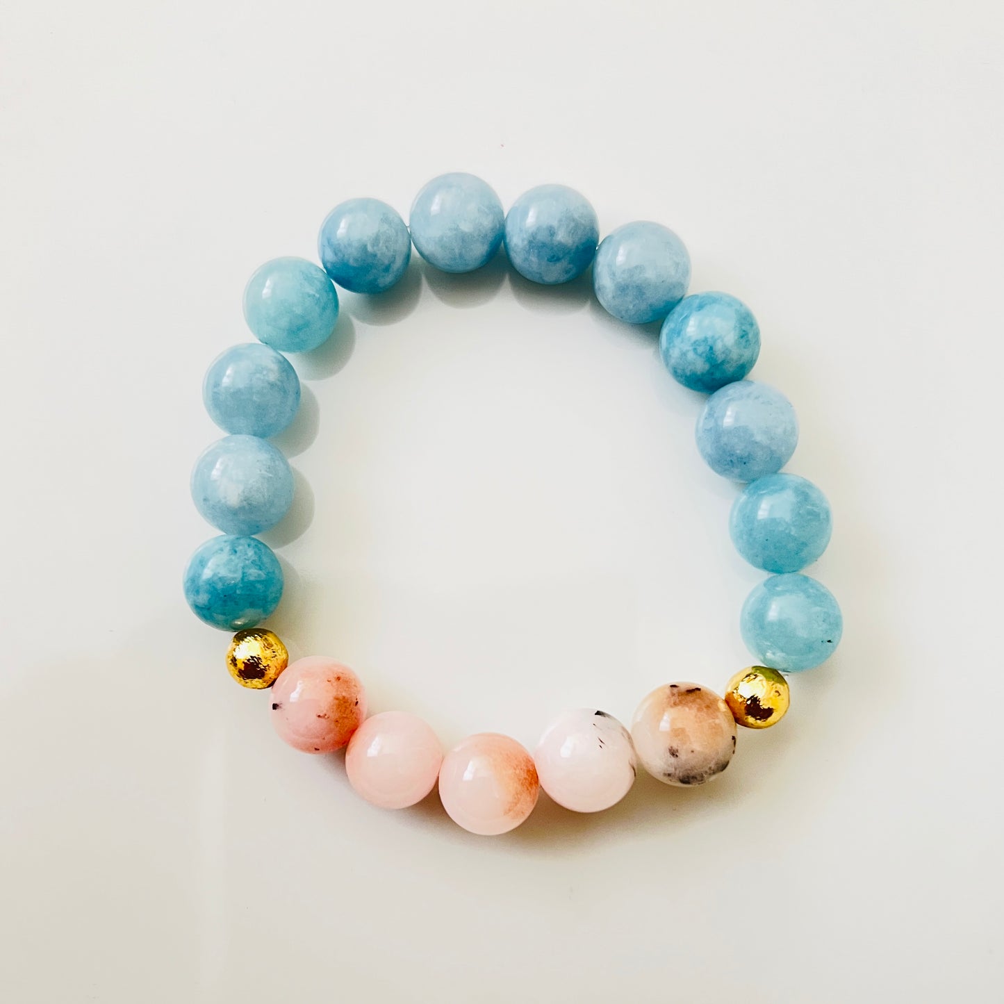 Aquamarine and Pink Opal Bracelet - Ima Artistry