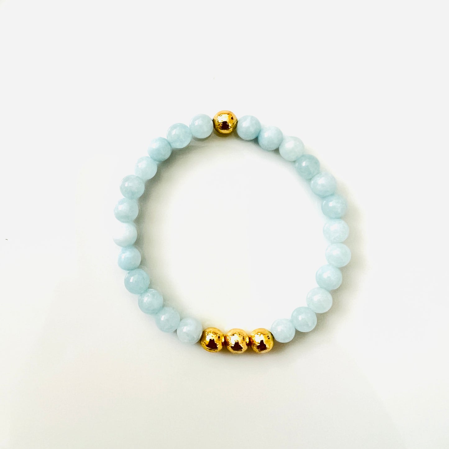 Golden Ball Aquamarine Bracelet - Ima Artistry