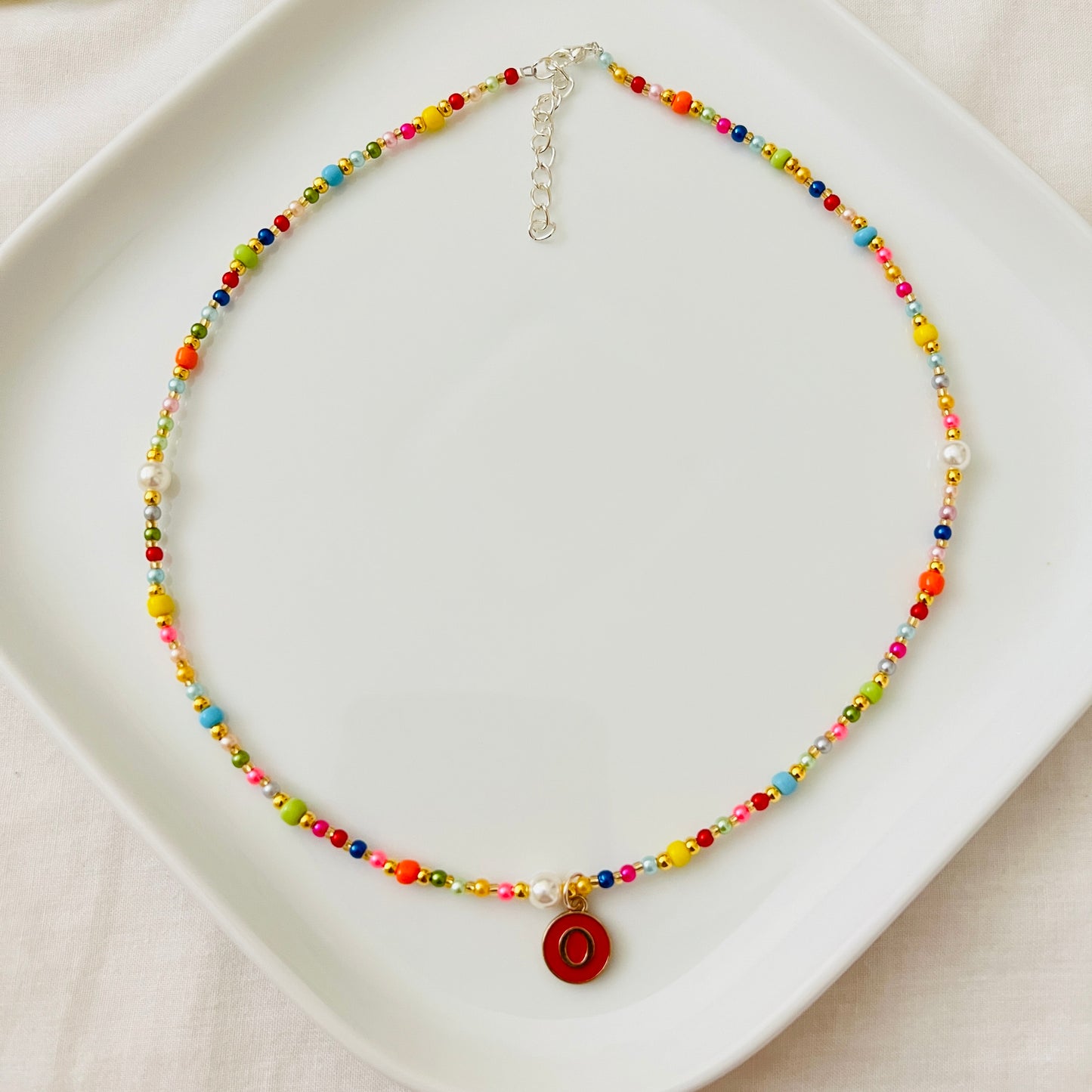 Initial Beaded Necklace - Ima Artistry 