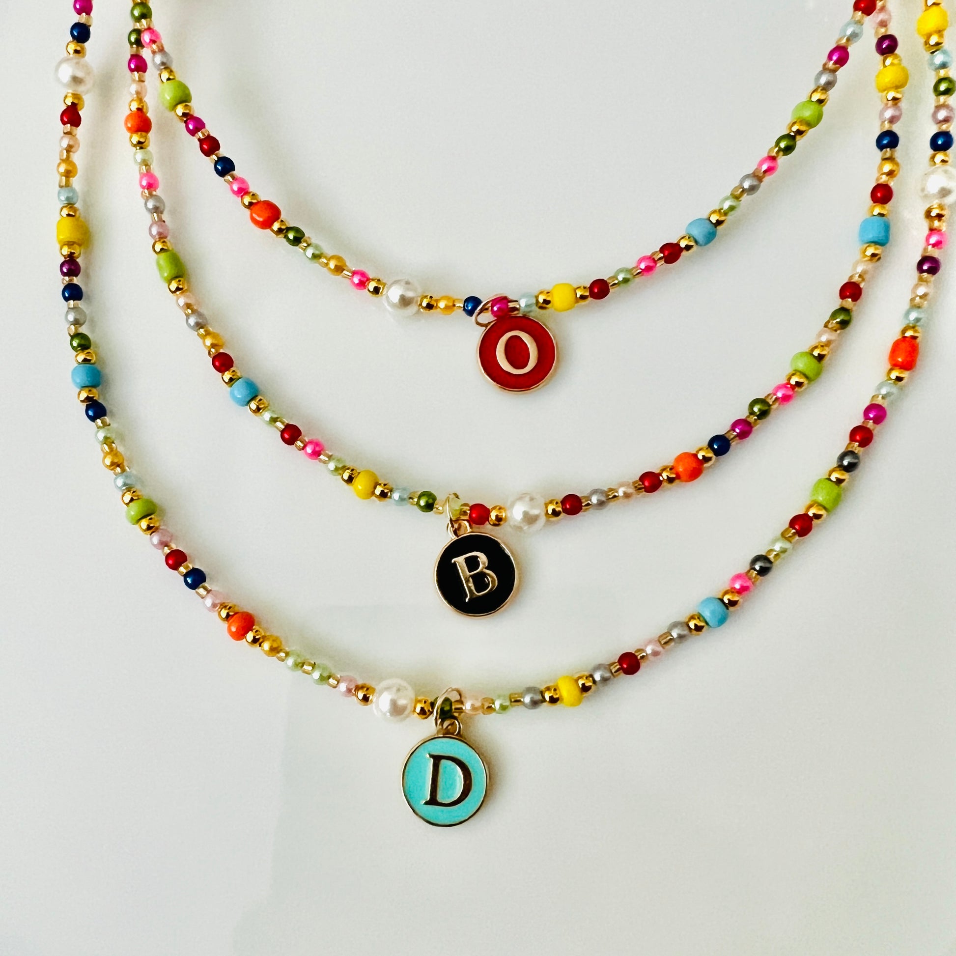 Initial Beaded Necklace - Ima Artistry 