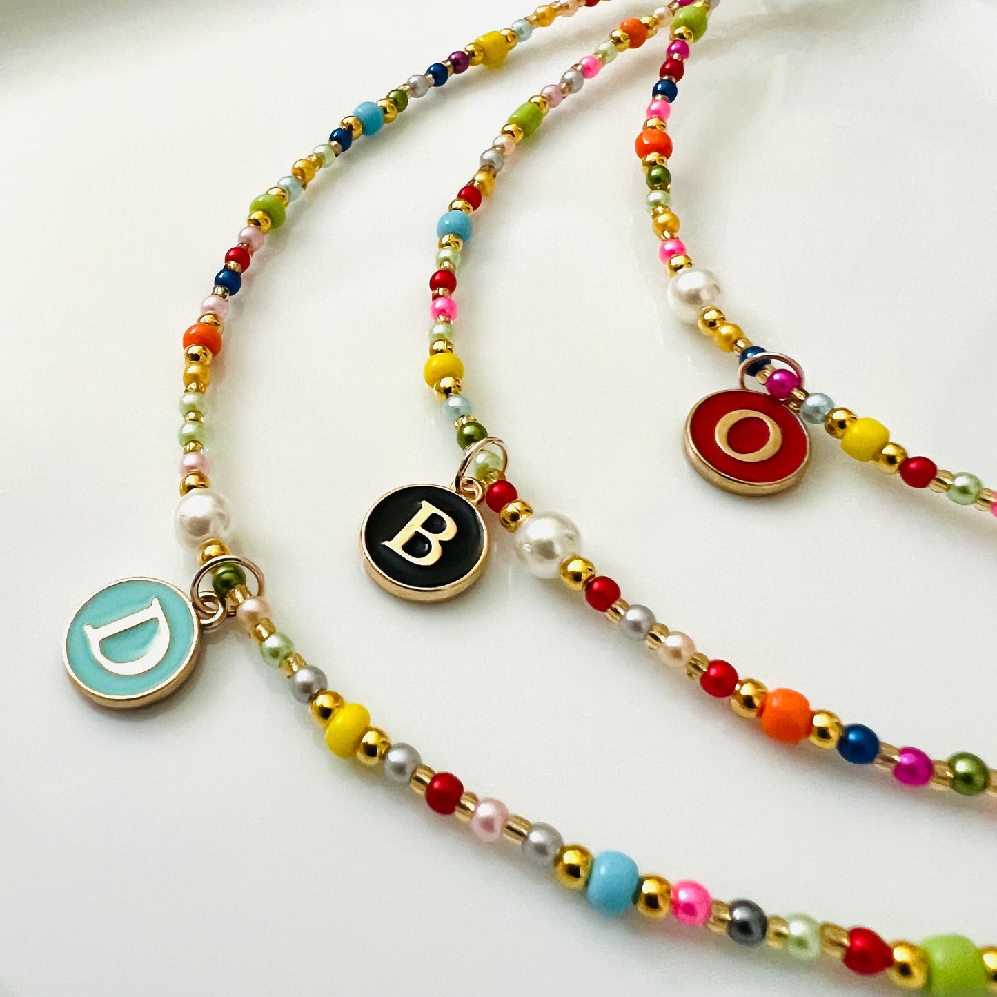 Initial Beaded Necklace - Ima Artistry 