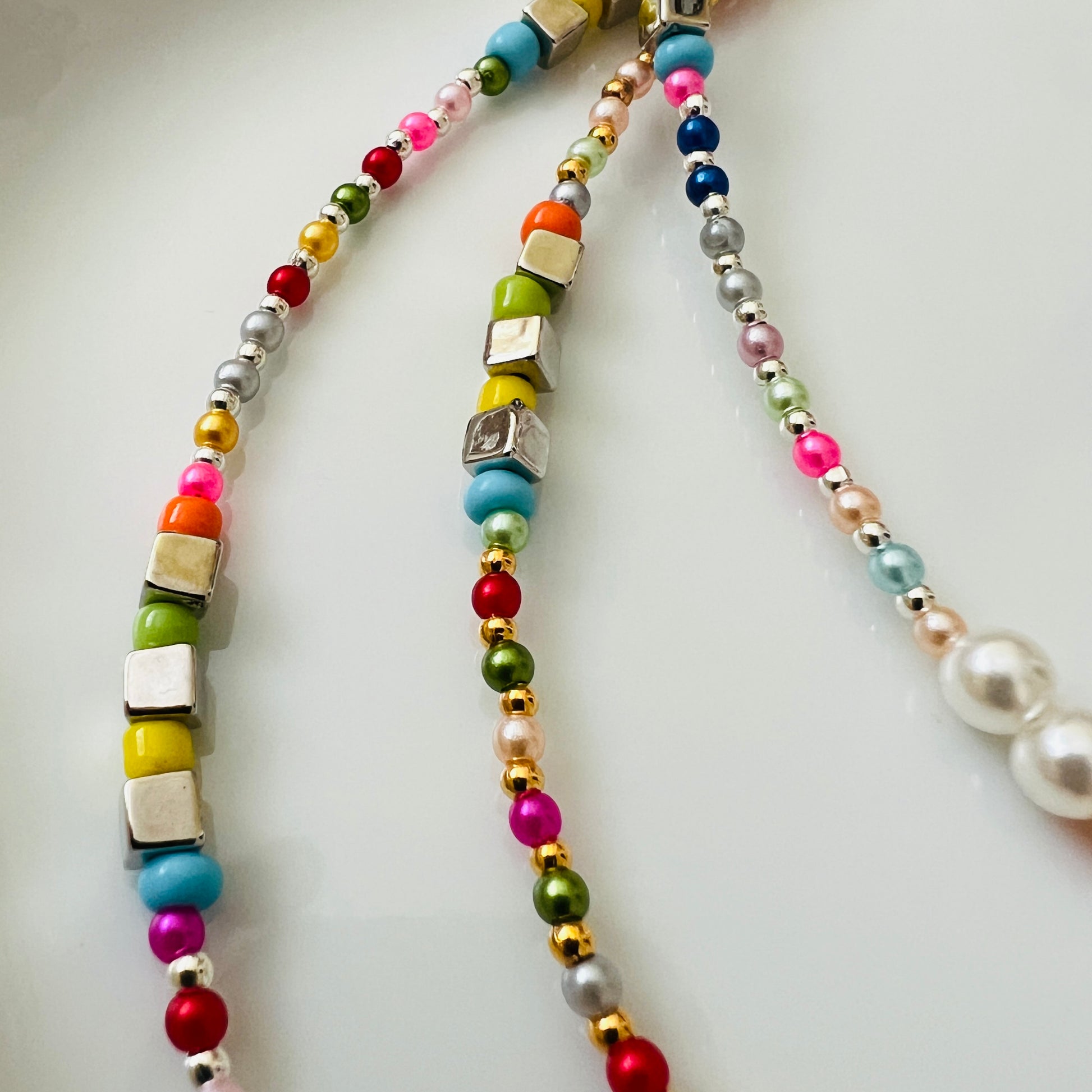 Letter Pendent Pearl Beaded Necklace - Ima Artistry 