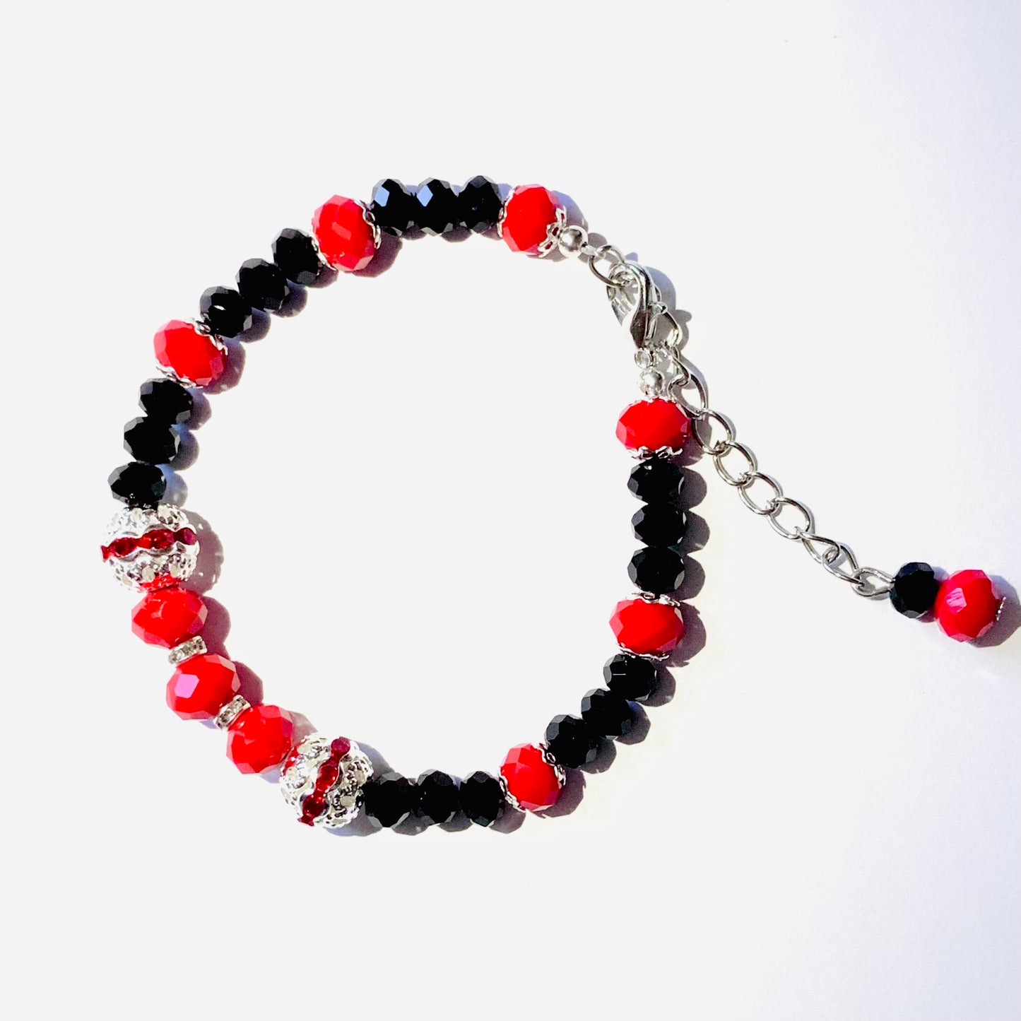 Red & Black Crystal Beaded Necklace Set - Ima Artistry