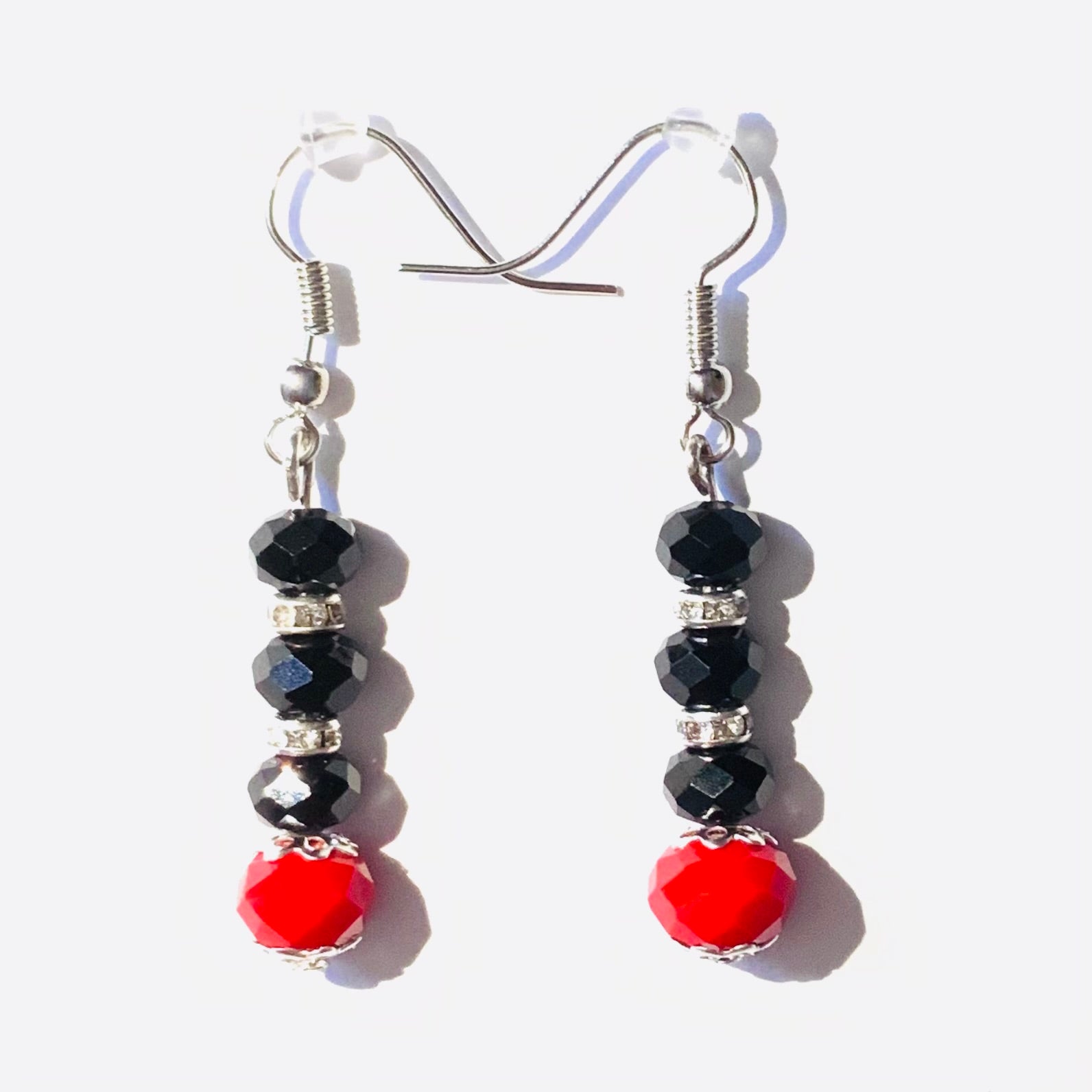 Red & Black Crystal Beaded Necklace Set - Ima Artistry