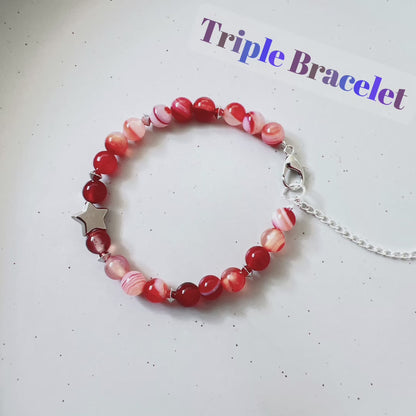 6mm Semi Precious Gemstones Bracelet