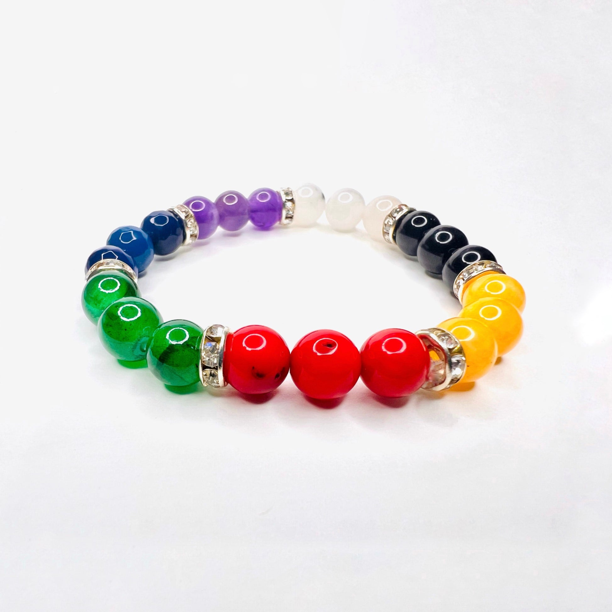 Unisex Rainbow Gemstones Bracelet Ima Artistry 