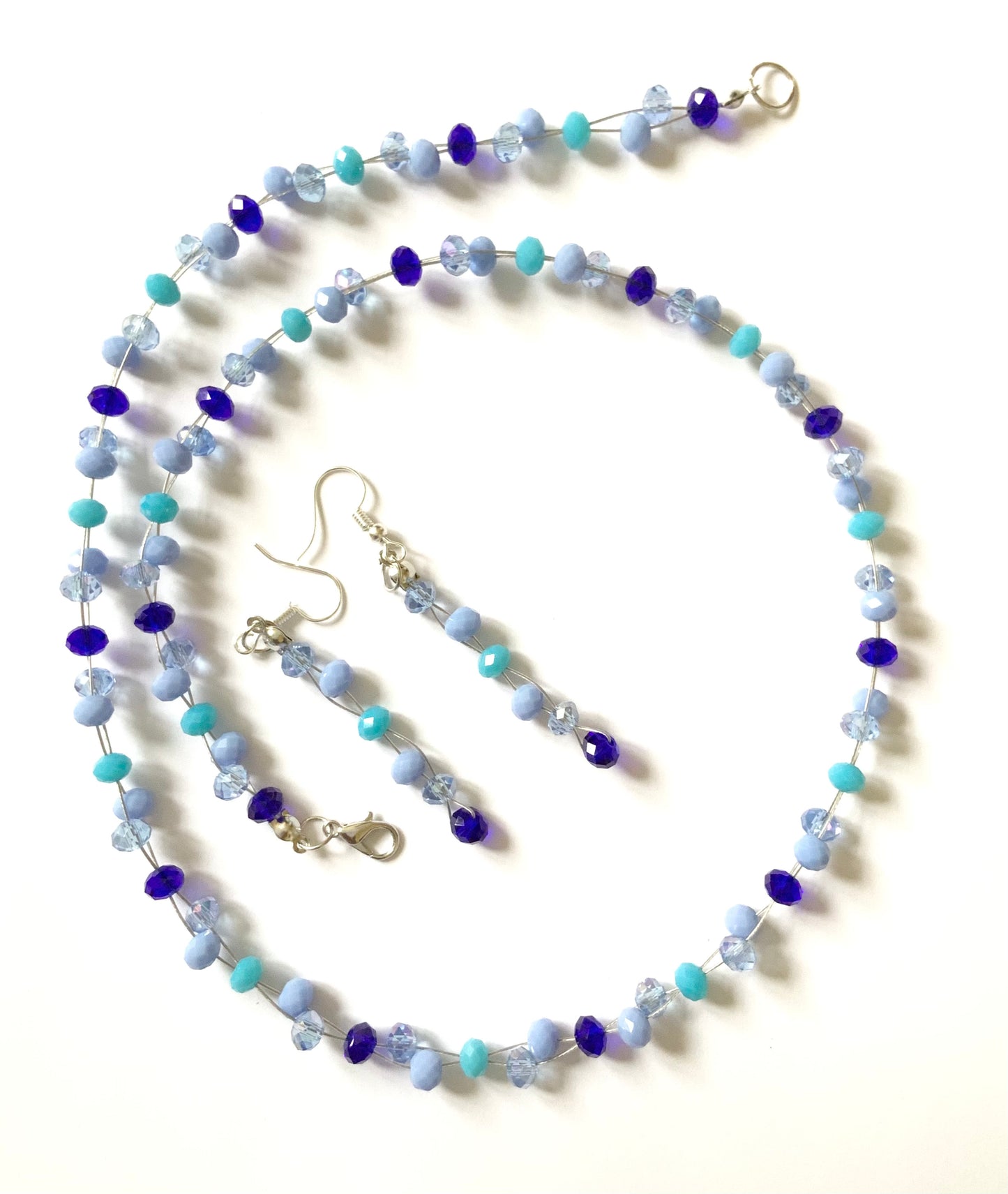 Double strand varieties Blues Necklace & Earrings Ima Artistry