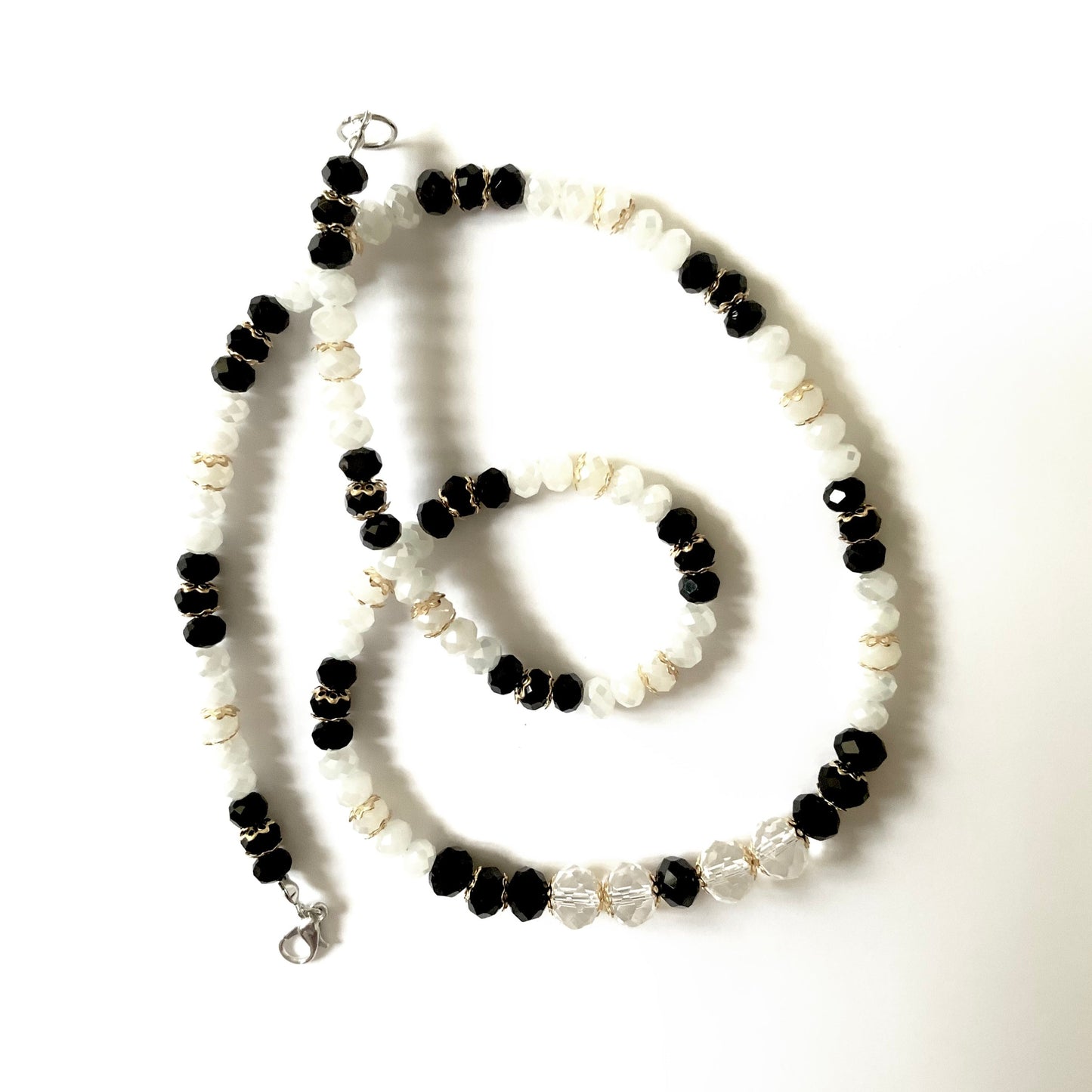 White & Black Necklace & Earrings Ima Artistry