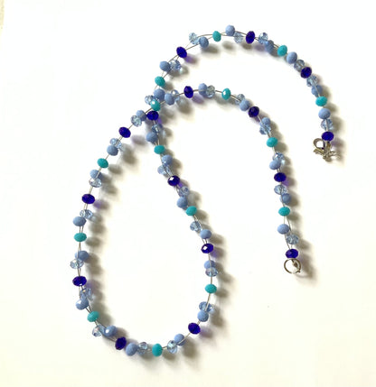 Double strand varieties Blues Necklace & Earrings Ima Artistry