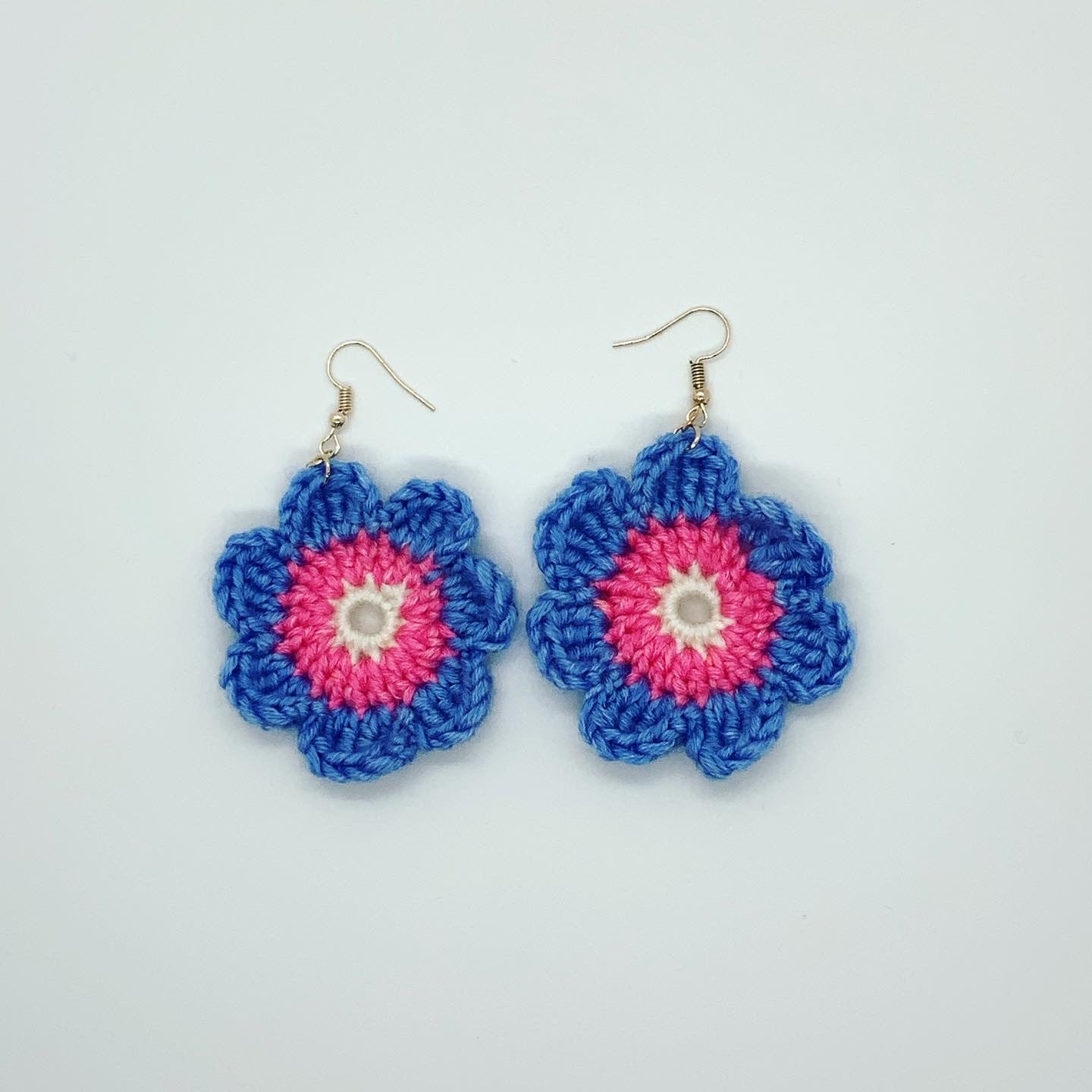 Simple Flower shaped Crochet Earrings Ima Artistry